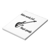 Wo Wörter Versagt werden, spricht Musik Notizblock (Rotiert)