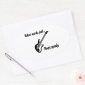 Wo Wörter Versagt werden, spricht Musik Ovaler Aufkleber (Umschlag)