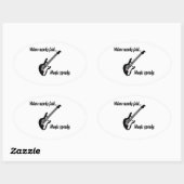 Wo Wörter Versagt werden, spricht Musik Ovaler Aufkleber (Blatt)