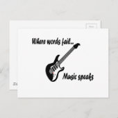 Wo Wörter Versagt werden, spricht Musik Postkarte (Vorne/Hinten)