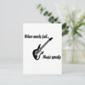 Wo Wörter Versagt werden, spricht Musik Postkarte (Stehend Vorderseite)