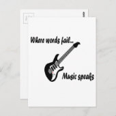 Wo Wörter Versagt werden, spricht Musik Postkarte (Vorne/Hinten)