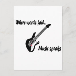 Wo Wörter Versagt werden, spricht Musik Postkarte