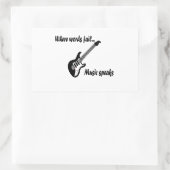 Wo Wörter Versagt werden, spricht Musik Rechteckiger Aufkleber (Tasche)