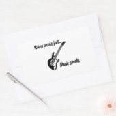 Wo Wörter Versagt werden, spricht Musik Rechteckiger Aufkleber (Umschlag)