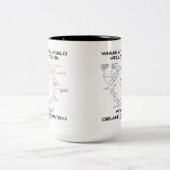 Wo würden Sie Bio Chemie sein? Zweifarbige Tasse (Mittel)