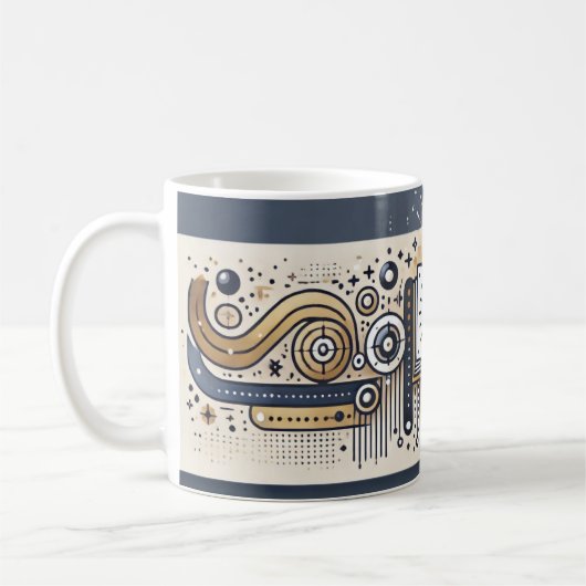 Wo zeitlose Weisheit modernes Design trifft Kaffeetasse (Links)