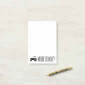 Wo zu als Nächstes? Ackerschlepper-Notizblock Post-it Klebezettel (Auf Schreibtisch)
