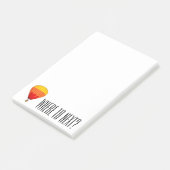 Wo zu als Nächstes? Heißluft-Ballon-Notizblock Post-it Klebezettel (angewinkelt)