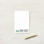 Wo zu als Nächstes? Segeln-Segelboot-Notizblock Post-it Klebezettel (Auf Schreibtisch)