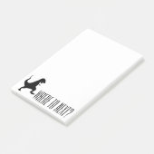 Wo zu als Nächstes? T-Rex Post-it Klebezettel (angewinkelt)