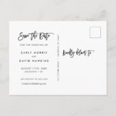 Woah! Handgeschriebener Spaß Pinselschrift Save th Ankündigungspostkarte (Rückseite)