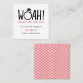 Woah Save the Date Begleitkarte (Vorne/Hinten)