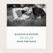 Woah Save the Date Fotokarte Visitenkarten (Innenseite Aufgefaltet)