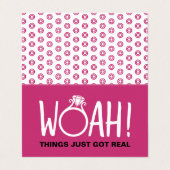 Woah Save the Date Fotokarte Visitenkarten (Außenseite Aufgefaltet)