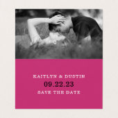 Woah Save the Date Fotokarte Visitenkarten (Innenseite Aufgefaltet)