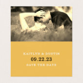 Woah Save the Date Fotokarte Visitenkarten (Innenseite Aufgefaltet)