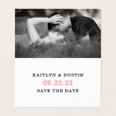 Woah Save the Date Fotokarte Visitenkarten (Innenseite Aufgefaltet)