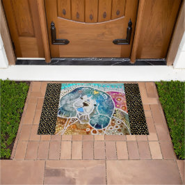 WOBBLE-ROCK Chow Hund Aquarellbatik 50x84" Fußmatte