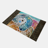 WOBBLE-ROCK Chow Hund Aquarellbatik 50x84" Fußmatte (Schrägansicht)