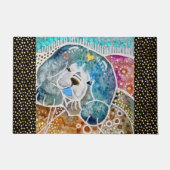 WOBBLE-ROCK Chow Hund Aquarellbatik 50x84" Fußmatte (Vorderseite)