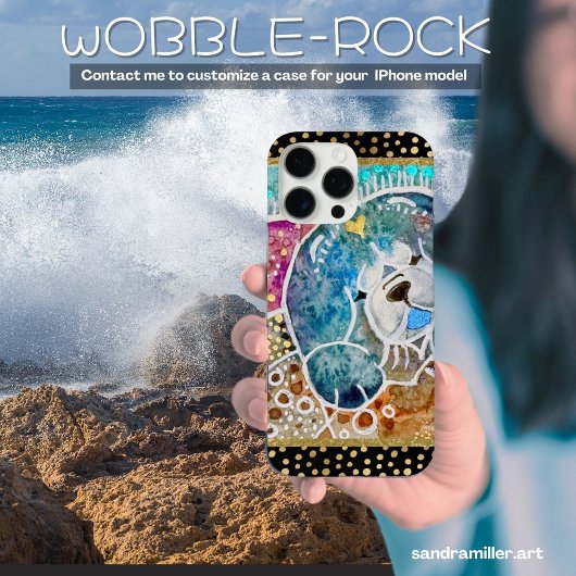 WOBBLE-ROCK Chow Hund Aquarellbatik Case-Mate iPhone Hülle