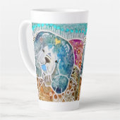 WOBBLE-ROCK Chow Hund Aquarellbatik Milchtasse (Linke Ecke)