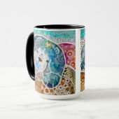 WOBBLE-ROCK Chow Hund Aquarellbatik Tasse (Vorderseite Links)