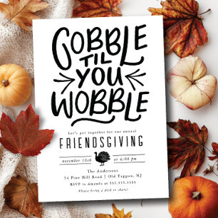 Wobble Together Erntedank Friendsgiving Einladung