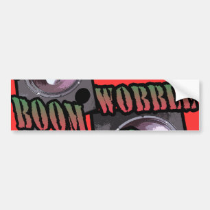 Wobble und Boom Dubstep Autoaufkleber