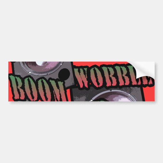 Wobble und Boom Dubstep Autoaufkleber (Vorne)