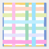 Wobbly Bright Rainbow Plaid - Maximalist Girly Tapete (Vorderseite)