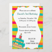 Wobbly Kids Party Einladung (Vorne/Hinten)