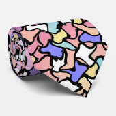 Wobbly Pastel Tone Tiles Krawatte (Gerollt)