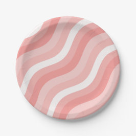 Wobbly Pop Stripes in Rosa Blush Pappteller