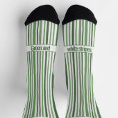 Wobbly Stripes, Green and White Socken (Oben)