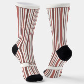 Wobbly Stripes, Red and White Socken (Gewinkelt)