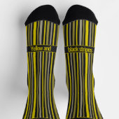 Wobbly Stripes, Yellow and Black Socken (Oben)