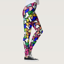 Wobile, lebendige Fliesen-Leggings