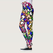 Wobile, lebendige Fliesen-Leggings Leggings (Links)