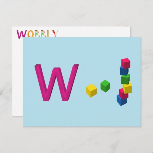 Wobly Card Postkarte (Vorne/Hinten)