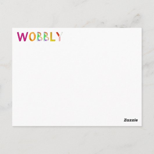 Wobly Card Postkarte (Rückseite)