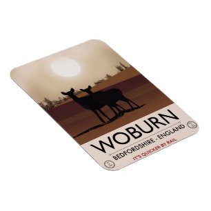 Woburn - Bedfordshire Vintage Reiseposter. Magnet