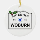 Woburn MA Keramik Ornament (Vorne)