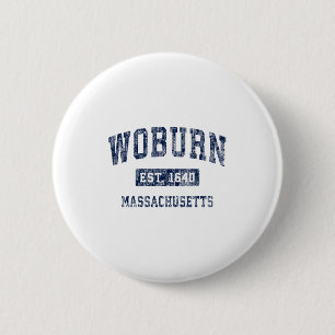 Woburn Massachusetts Ma Vintage Etabliert Premium  Button