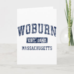 Woburn Massachusetts Ma Vintage Etabliert Premium Karte