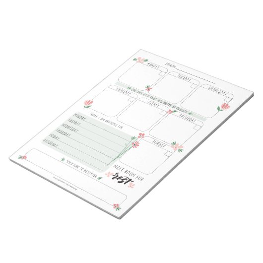 Woche auf einen Blick Planer Notizblock (angewinkelt)