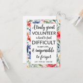 Woche der Anerkennung von Freiwilligen tropische Karte (Vorderseite/Rückseite Beispiel)