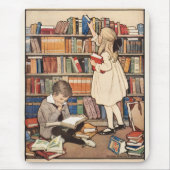 Woche der Kinderbücher Bibliotheksillustration im  Mousepad (Vorne)