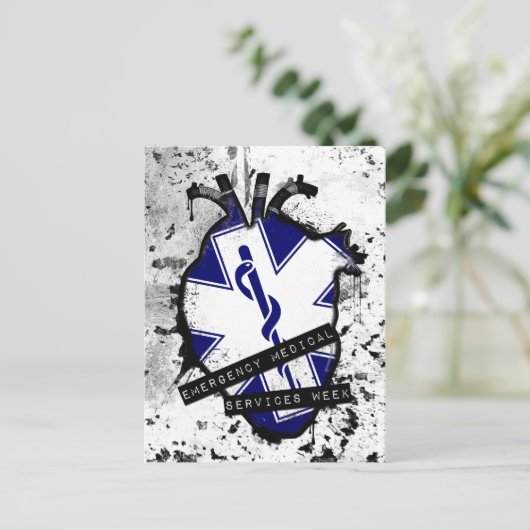Woche der medizinischen Notfallversorgung Postkarte (Stehend Vorderseite)